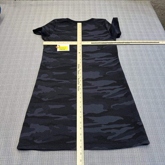 T by Talbots Camo T Shirt Dress‎ Small Petite Short Sleeve Pocket Athleisure - Picture 5 of 8